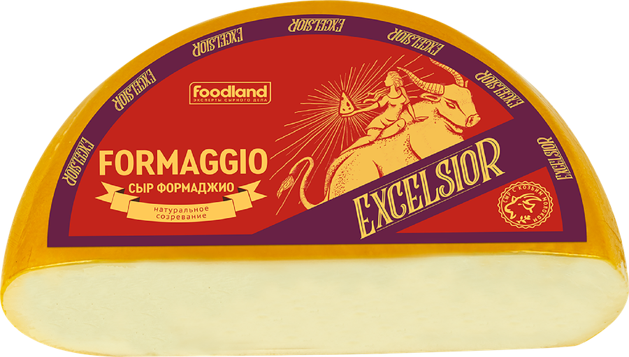 Сыр EXCELSIOR Formaggio с козьим молоком твердый 45% без змж вес до 1кг