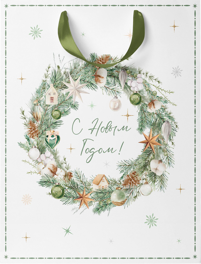 ПакетподарочныйCITYHOMETRADEChristmasWoodland31х26х11см