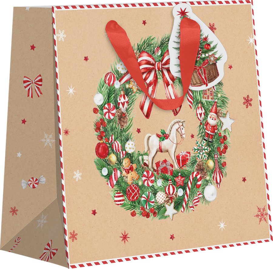 Пакет подарочный CITY HOME TRADE Christmas Kraft 40х48х18см, предпросмотр