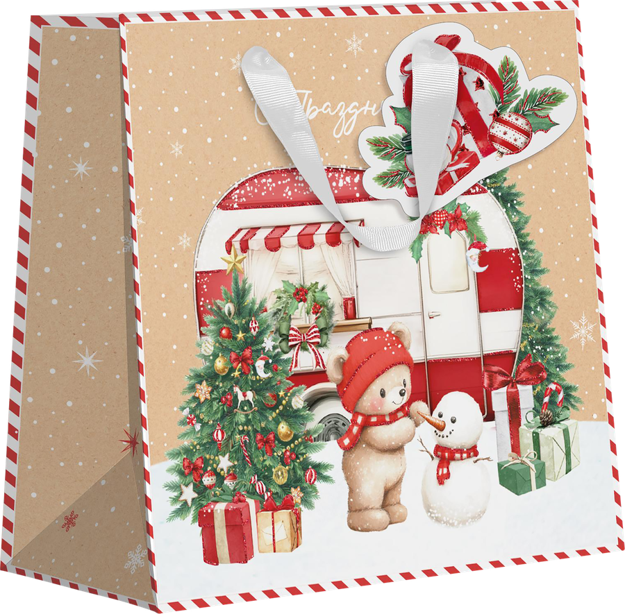 Пакет подарочный CITY HOME TRADE Christmas Kraft 40х48х18см, предпросмотр