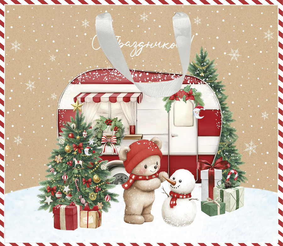 Пакет подарочный CITY HOME TRADE Christmas Kraft 40х48х18см, предпросмотр