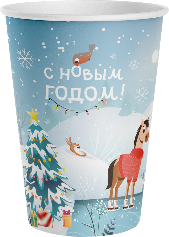 Стакан бумажный CITY HOME TRADE Символ года 250мл, 6шт, предпросмотр