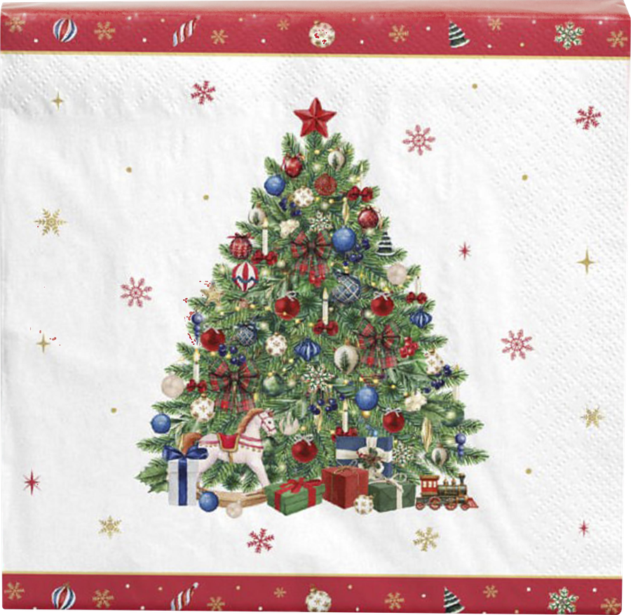 Салфетки бумажные CITY HOME TRADE New Years Joy 33x33x2см, 12шт, предпросмотр