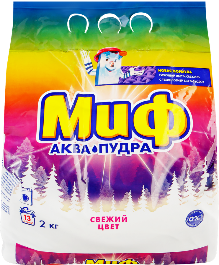 Стиральный порошок для цветного белья МИФ Свежий цвет, автомат, 2кг