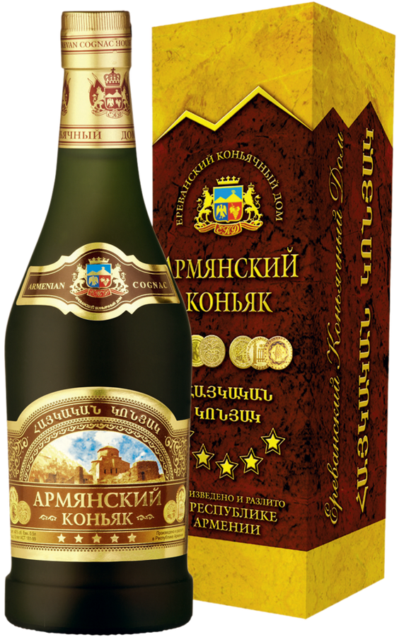 Коньяк АРМЯНСКИЙ Пять звезд ординарный 5 лет 40%, 0.5л, превью