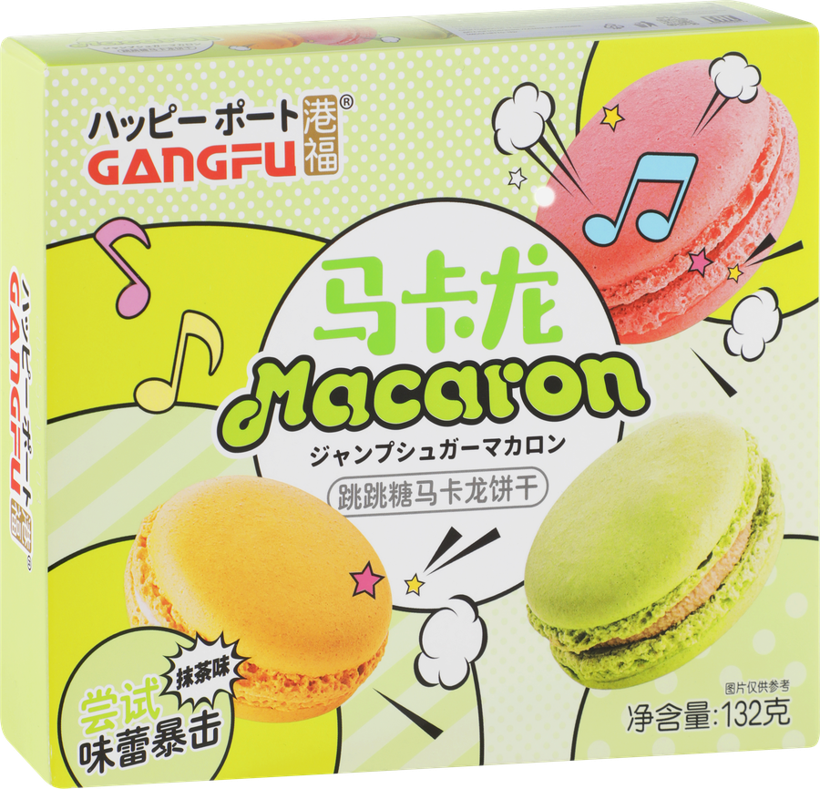 Печенье-сэндвич GANG-FU Macaron со кусом чая матча, 132г, превью