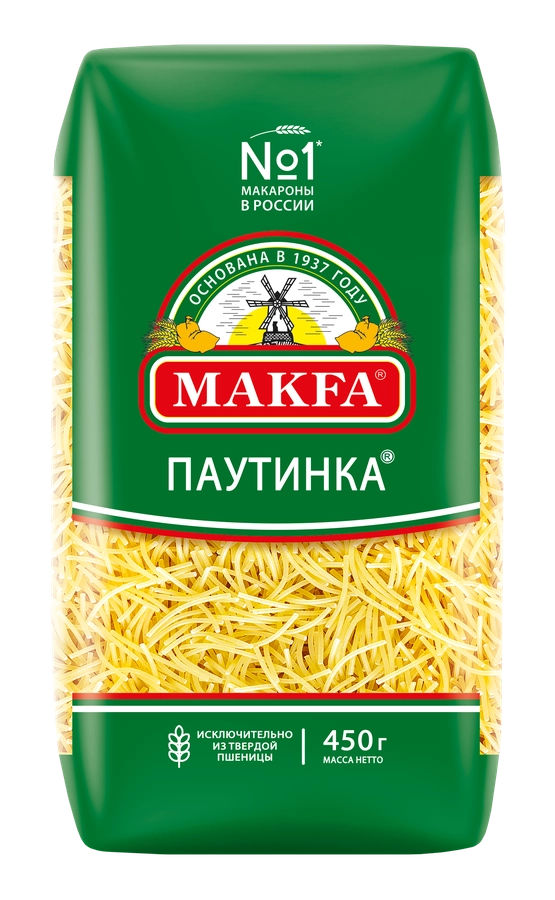 Макароны MAKFA Вермишель тонкая высший сорт, 450г