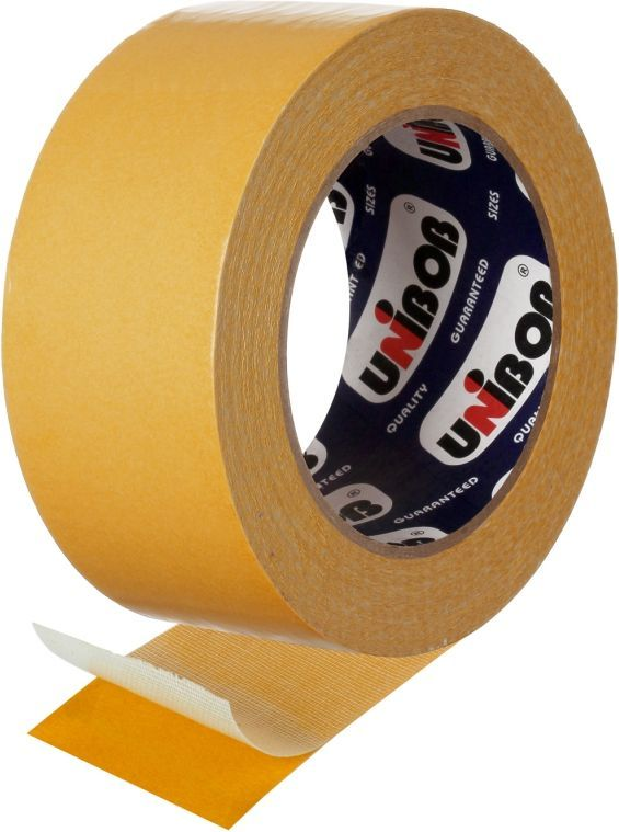 ЛентаUNIBOBклейкаяскотчдвухсторонняятканеваяоснова50ммх10м