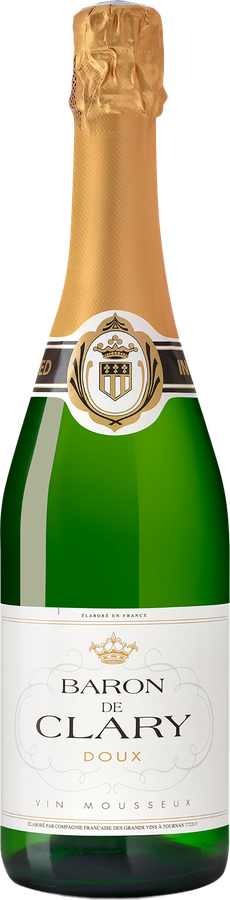 Вино игристое BARON DE CLARY белое полусладкое, 0.75л