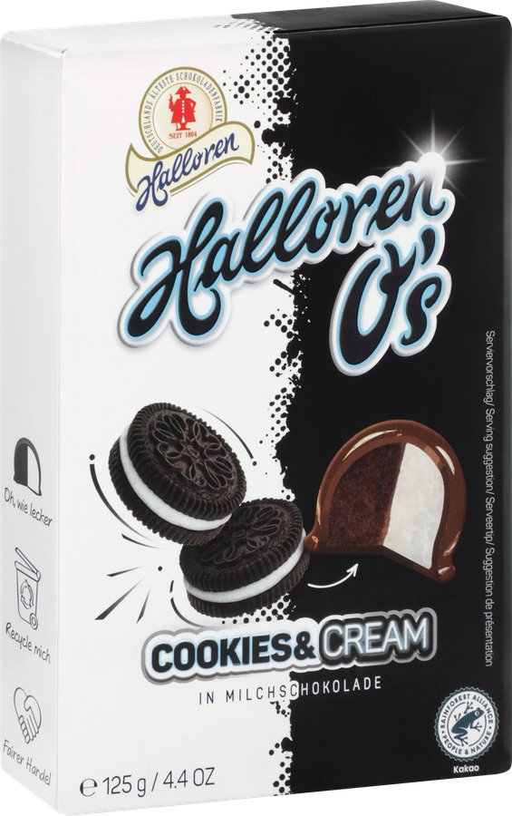 Конфеты шоколадные HALLOREN Cookies & Cream, 125г, превью