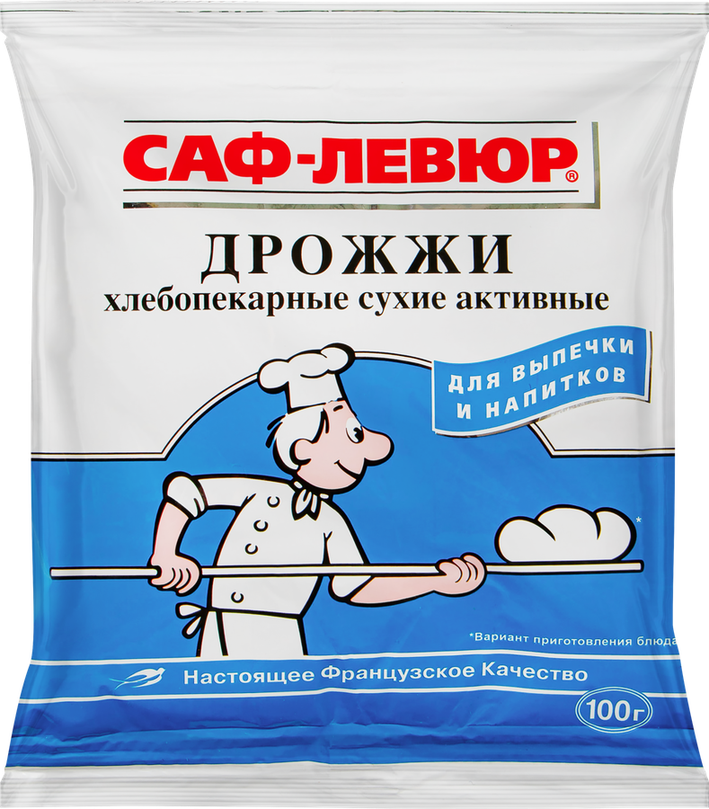 Дрожжи хлебопекарные САФ Левюр активные, 100г