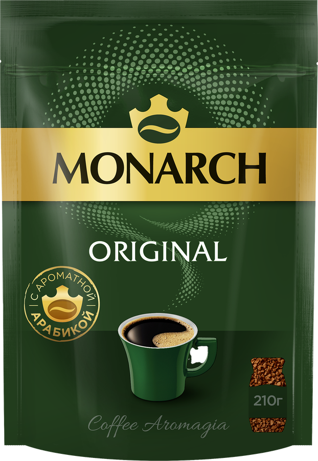 Кофе растворимый MONARCH Original натуральный  сублимированный, 210г