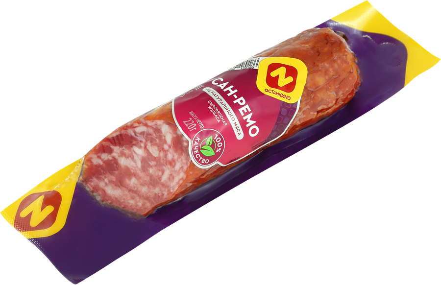 Колбаса сыровяленая ОСТАНКИНО Сан-Ремо, 220г, предпросмотр