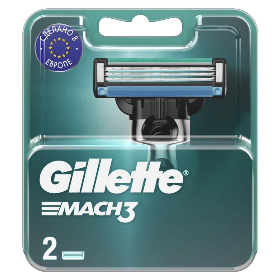 Кассеты GILLETTE Mach-3, 2шт