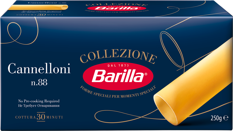 Макароны BARILLA Cannelloni из твердых сортов пшеницы группа А высший сорт, 250г
